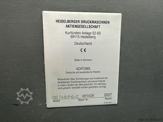 Гейдельберг cd74-5-p+lx-c (2007) Heidelberg CD74-5-P+LX - C