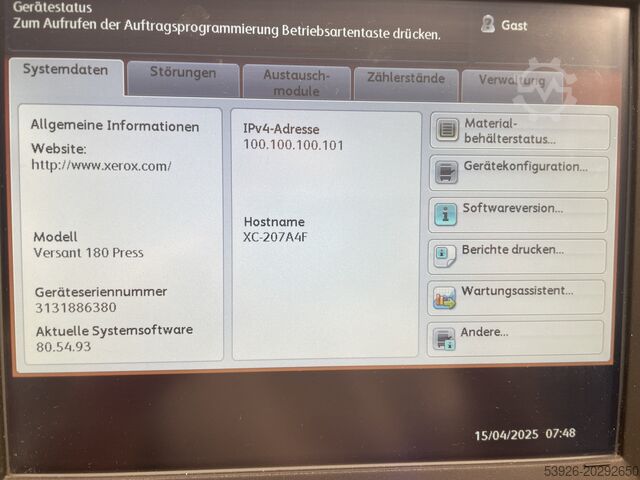 Xerox Versant 180 Press only 270.000 clicks, incl. Fiery, booklet, SquareFold