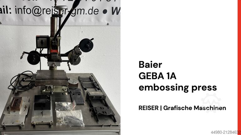 Baier GEBA 1A Prägepresse