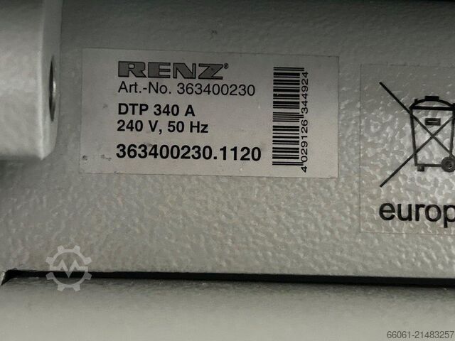 RENZ DTP 340 A — электрическая пробивная машина (штампы 3:1, 2:1)