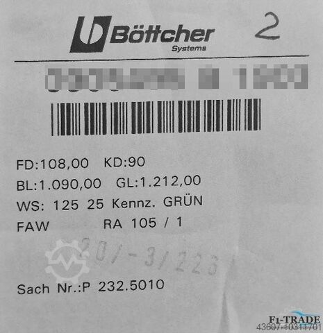 Новый ролик для формования чернил Böttcher KBA RA 105