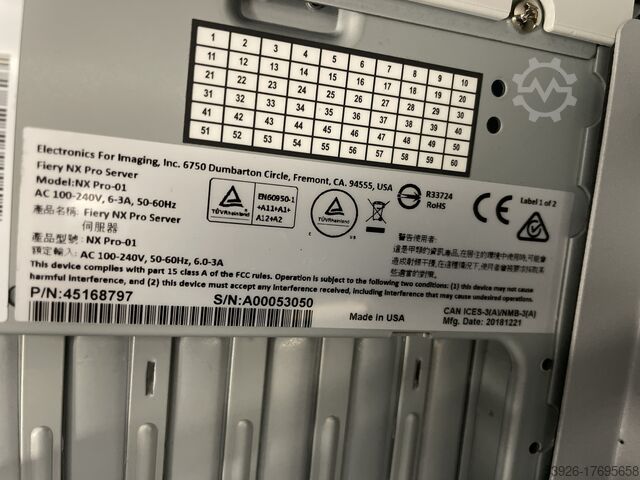 Xerox Versant 180 Press incl. Fiery, Bookletfinisher, Paperdeck