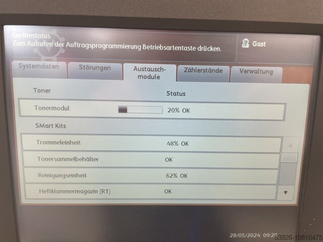 Xerox D110 only 92.100 Clicks incl. Finisher, Paperdeck