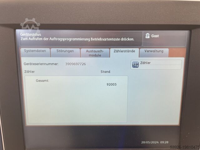 Xerox D110 only 92.100 Clicks incl. Finisher, Paperdeck