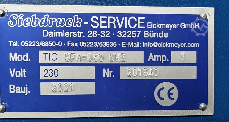 Siebdruck-Service TIC SFM-650 DHE