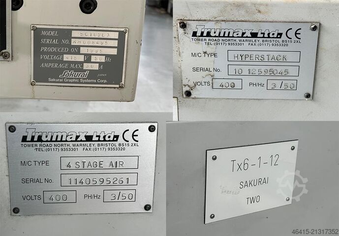 Sakurai SC 102 DX Trumax — трафаретная печатная машина (стоп-цилиндр)