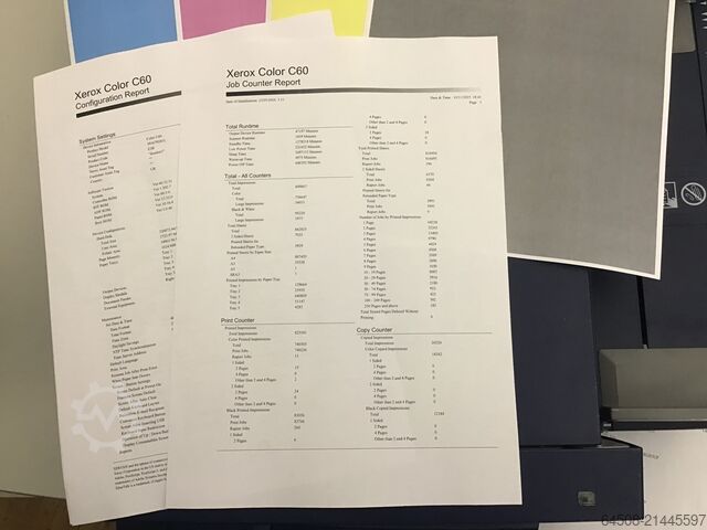 XEROX Digital Color Press C60 с FIERY EX‑i C60/70 и откидывающим лотком