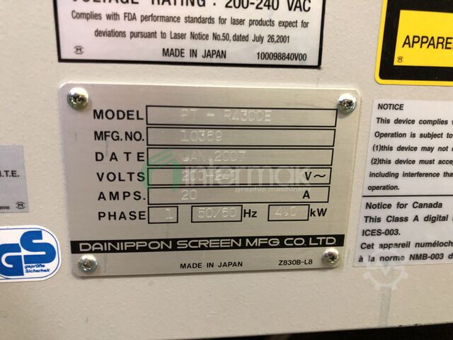 Screen PLATERITE PT-R4300 E (THERMAL)